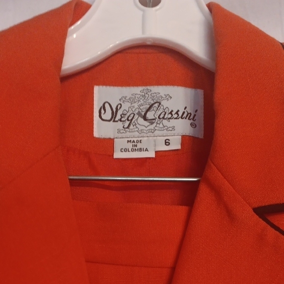 Oleg Cassini Orange Blazer Suit Jacket - Picture 2 of 8
